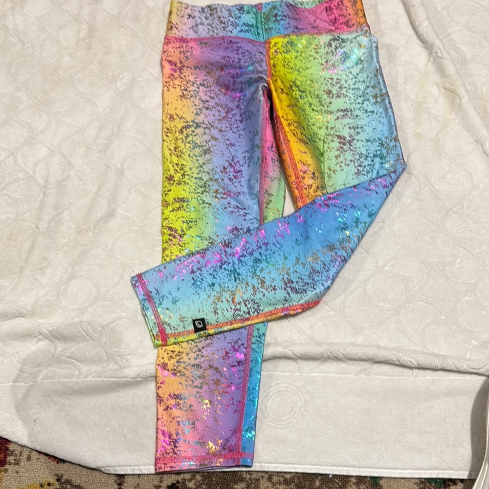 Terez Red and Pink High Waist Leggings
